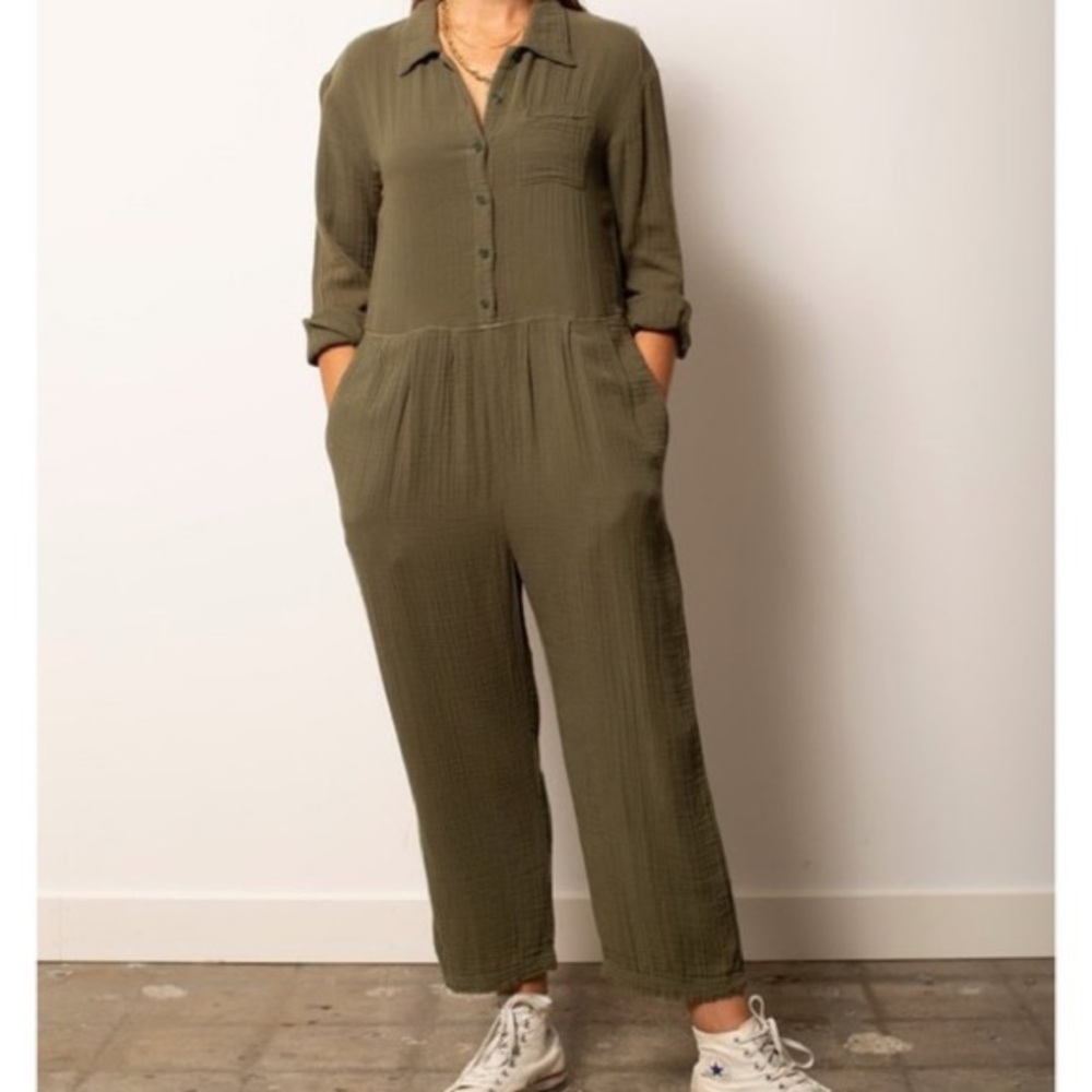 LACAUSA Odessa Jumpsuit in Cypress